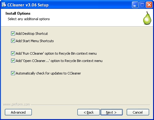 Ccleaner Install Options