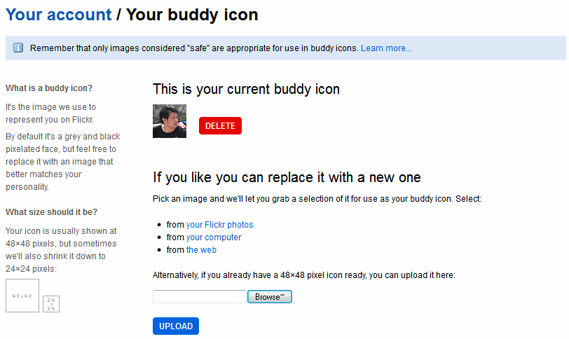 your buddy icon in flickr