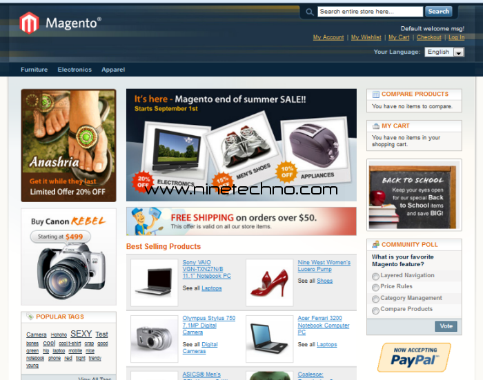 magento frontend