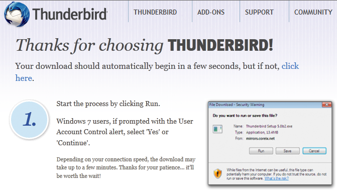 Thunderbird download