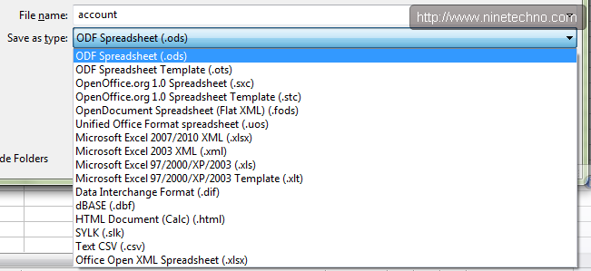 เลือกนามสกุลใน LibreOffice Calc