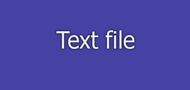 text file