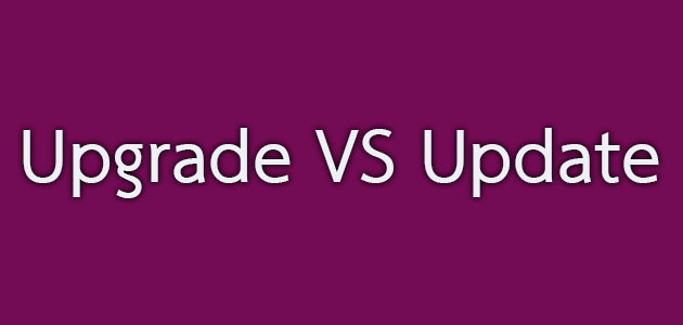 upgrade vs update
